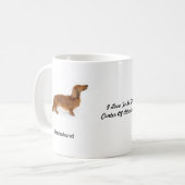 Dachshund-Mok - met twee afbeeldingen en een motie Koffiemok (Voorkant links)
