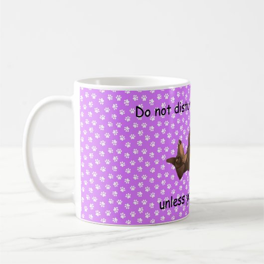 Dachshund mok niet storen (Links)