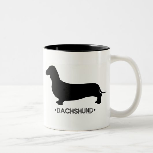 Dachshund-Mok Tweekleurige Koffiemok (Rechts)