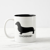 Dachshund-Mok Tweekleurige Koffiemok (Links)