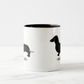 Dachshund-Mok Tweekleurige Koffiemok (Center)