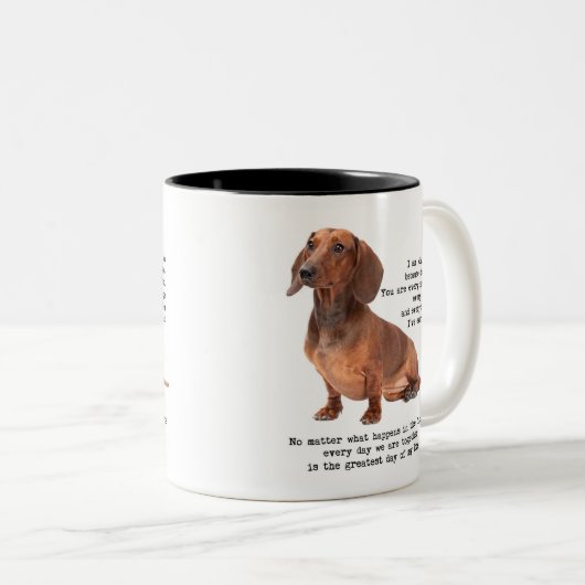 Dachshund-Mok Tweekleurige Koffiemok (Voorkant rechts)