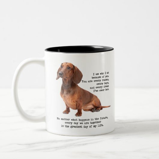 Dachshund-Mok Tweekleurige Koffiemok (Links)