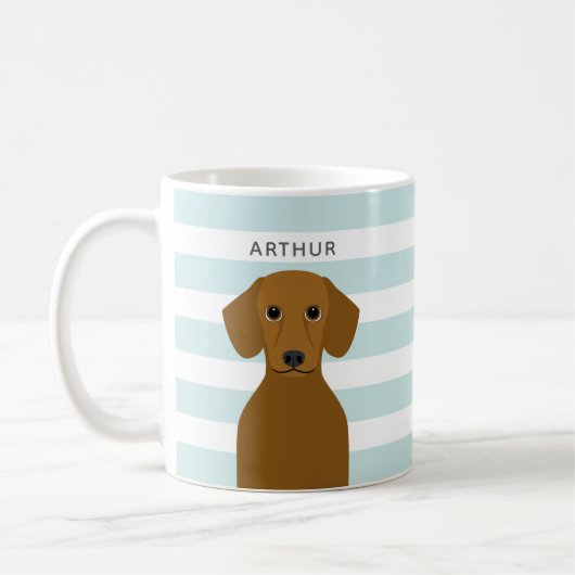Dachshund-Mokken Koffiemok (Links)