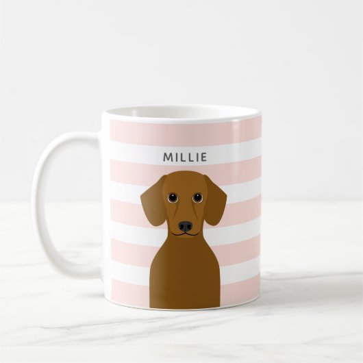 Dachshund-Mokken Koffiemok (Links)