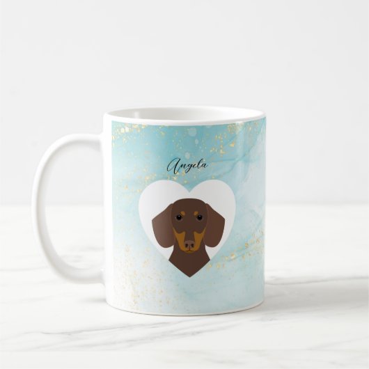 Dachshund-Mokken Koffiemok (Links)
