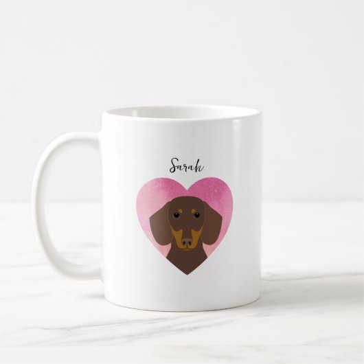Dachshund-Mokken Koffiemok (Links)