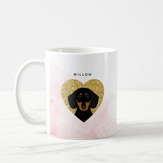 Dachshund-Mokken Koffiemok (Links)