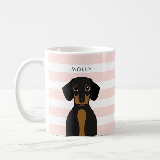 Dachshund-Mokken Koffiemok (Links)