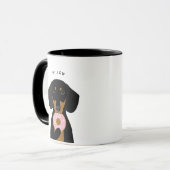 Dachshund-Mokken Mok (Voorkant links)