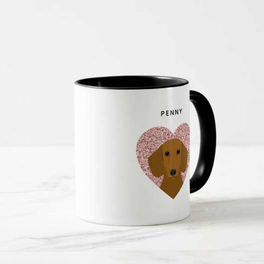 Dachshund-Mokken Mok (Voorkant rechts)