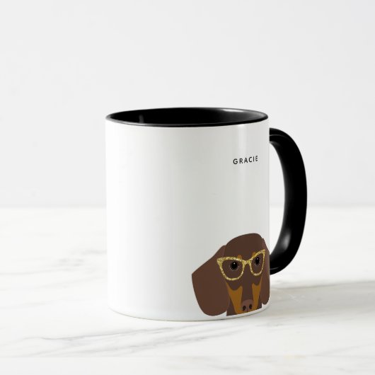 Dachshund-Mokken Mok (Voorkant rechts)