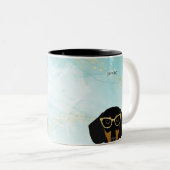 Dachshund-Mokken Tweekleurige Koffiemok (Voorkant rechts)