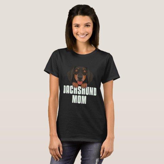 Dachshund Mom Dog Mom T-shirt (Voorkant volledig)