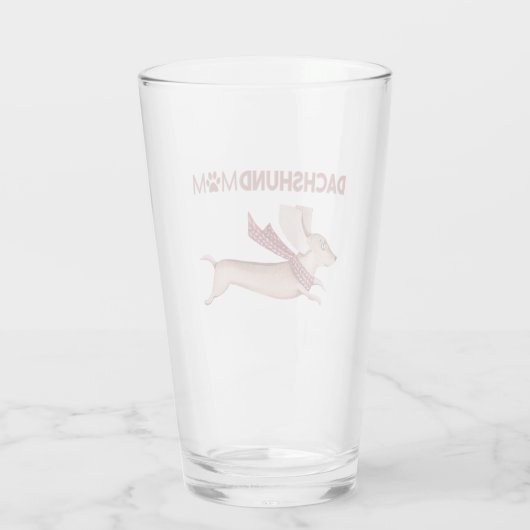 DACHSHUND MOM GLAS (Achterkant)