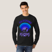Dachshund Mom Purple Blue Sunset T-shirt (Voorkant volledig)