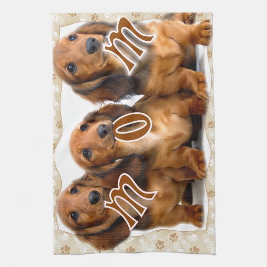 Dachshund MOM Theedoek (Verticaal)