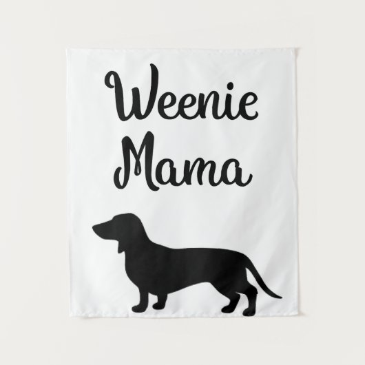 Dachshund Mom  Weiner Dog Womens Gift Premium Wandkleed (Voorkant)