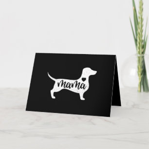 Dachshund Mors Day Mama Dog mam Paw Lover Gift Kaart