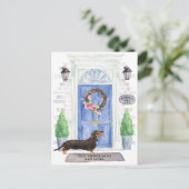 Dachshund Moving Announcement Briefkaart (Staand voorkant)