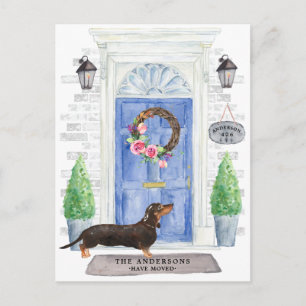 Dachshund Moving Announcement Briefkaart