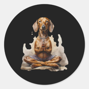 Dachshund Muay Thai Boksen Karate Kickboksen Marti Ronde Sticker