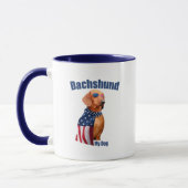 Dachshund Mug – Funny Patriotic Dog Lover Mok (Links)