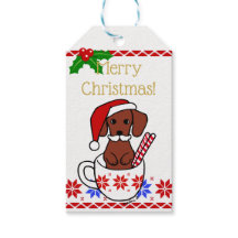 Dachshund Mustache Kerst Cartoon