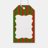 Dachshund Mustache Kerst Cartoon Cadeaulabel (Achterkant)