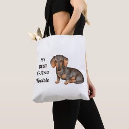 Dachshund My Best Friend Custom Name Canvas tas