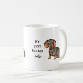 Dachshund My Best Friend Custom Name Coffee Mok (Voorkant rechts)