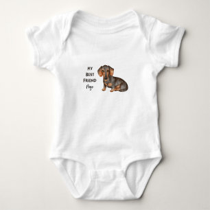 Dachshund My Best Friend Custom Pet Name Romper