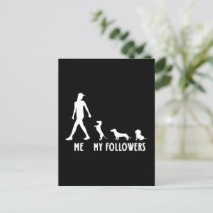 Dachshund My Followers Shirt Dachshund Lover Women Briefkaart