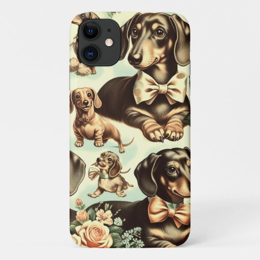  Dachshund Naadloos schilderen Case-Mate iPhone Case (Achterkant)