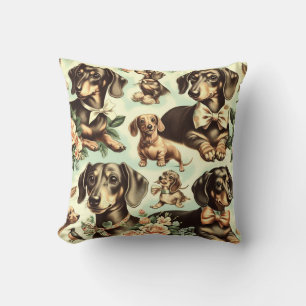 Dachshund Naadloos schilderen Kussen