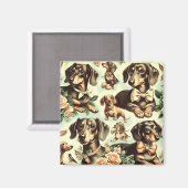 Dachshund Naadloos schilderen Magneet (Voorkant / Achterkant)