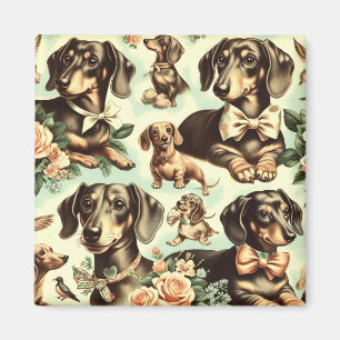 Dachshund Naadloos schilderen Magneet