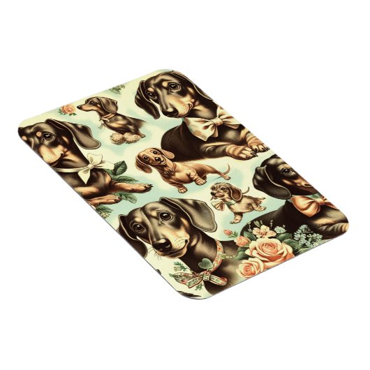  Dachshund Naadloos schilderen Magneet (Rechterzijde)