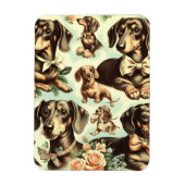  Dachshund Naadloos schilderen Magneet (Verticaal)