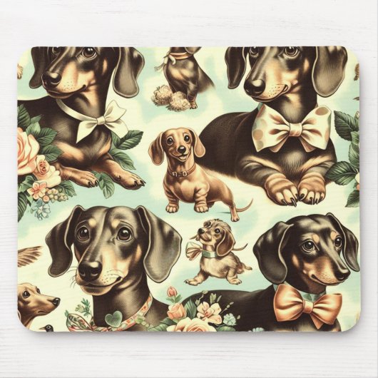  Dachshund Naadloos schilderen Muismat (Voorkant)