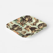  Dachshund Naadloos schilderen Papieren Bordje (Gebogen)