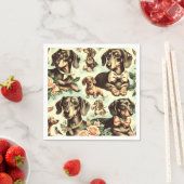 Dachshund Naadloos schilderen Servet (Insitu)