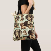  Dachshund Naadloos schilderen Tote Bag (Dichtbij)