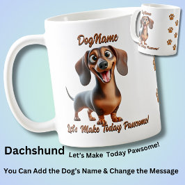 Dachshund - Naam hond toevoegen, tekst wijzigen Koffiemok