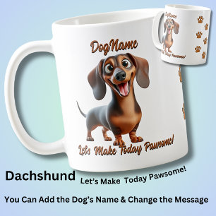 Dachshund - Naam hond toevoegen, tekst wijzigen Koffiemok