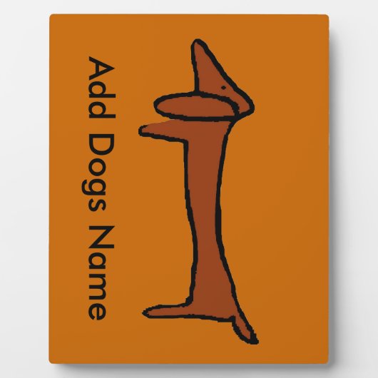 Dachshund, naam toevoegen fotoplaat (Voorkant)