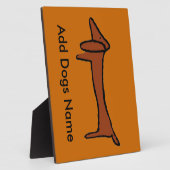 Dachshund, naam toevoegen fotoplaat (Zijkant)