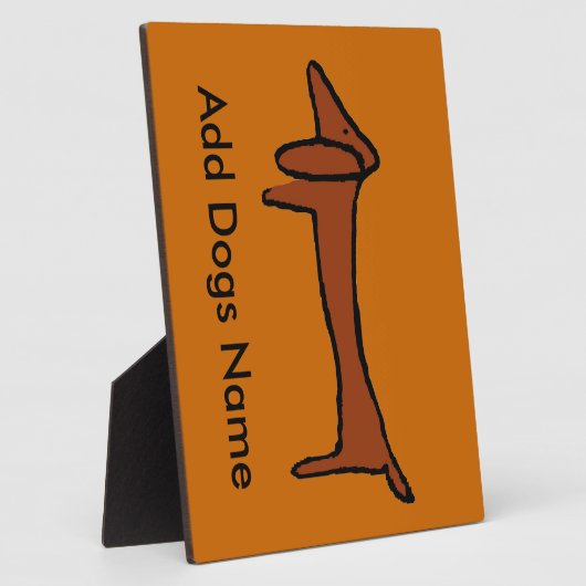 Dachshund, naam toevoegen fotoplaat (Zijkant)