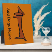 Dachshund, naam toevoegen fotoplaat (Zijkant)