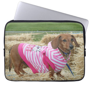 Dachshund-neopreenlaptophoes van 13 inch laptop sleeve
